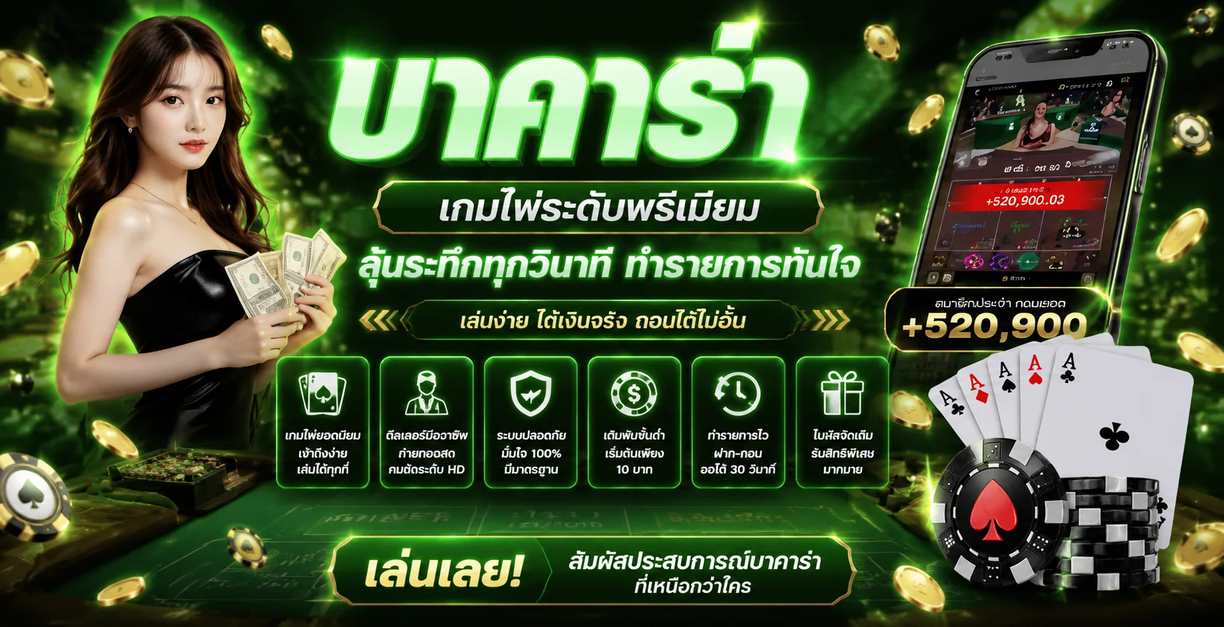 คาสิโนออนไลน์ J1LOTTO บาคาร่าสด ถ่ายทอดสดจากค่ายดัง